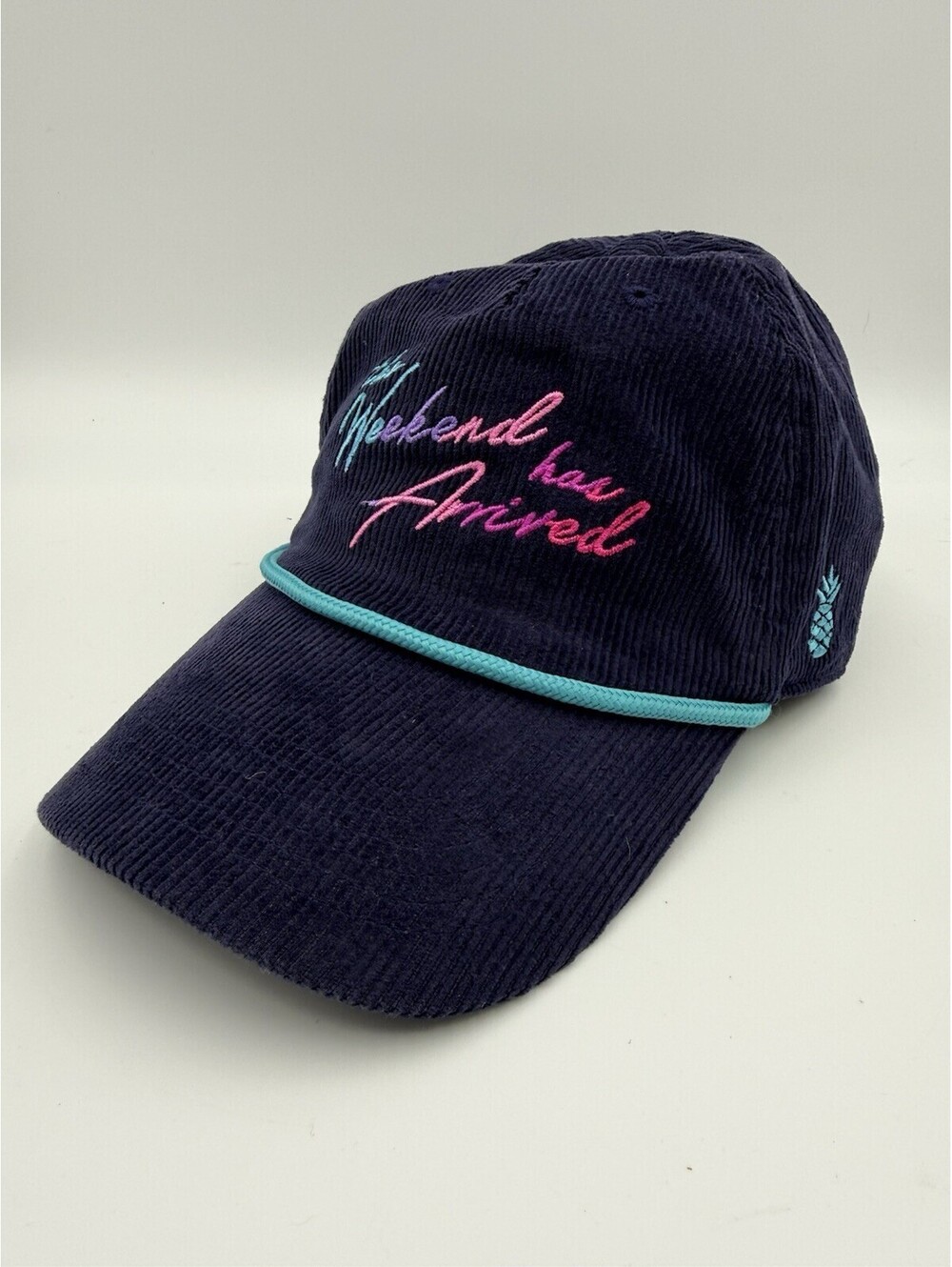 The Weekend Has Arrived Hat Retro Corduroy Strapback Rope Chubbies One Size Cap